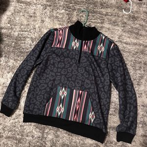 Tribal/Western quarter zip